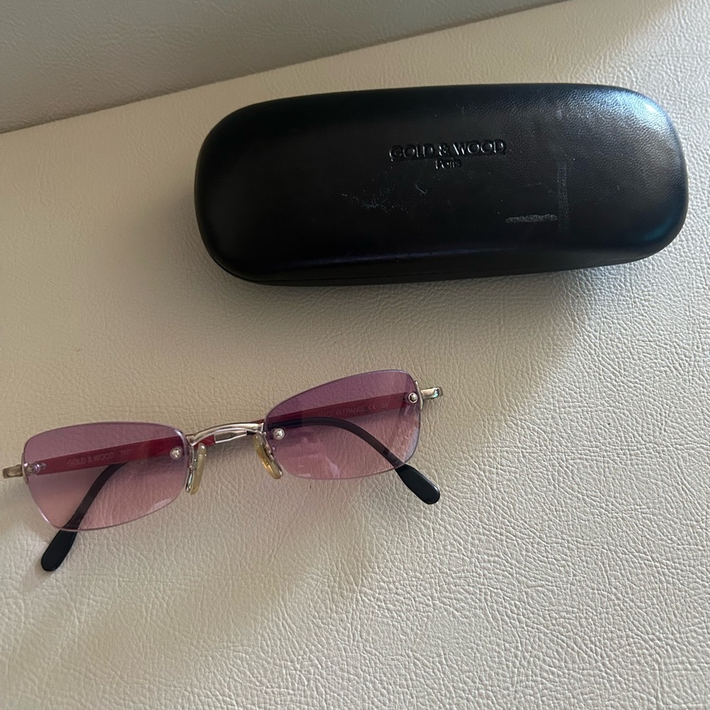Purple Rimless Sunglasses